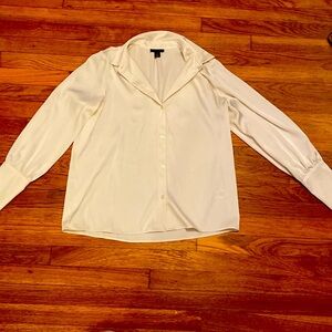 Halogen white silky button down